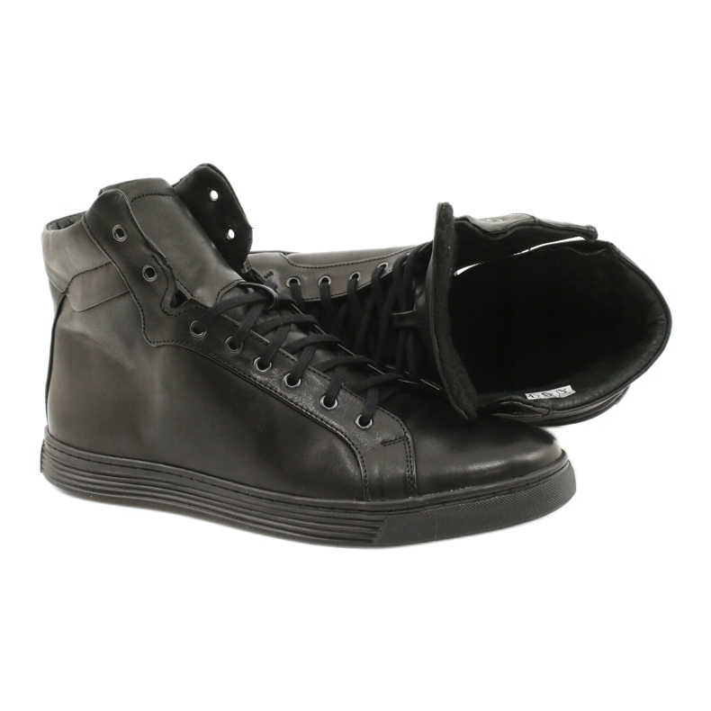 KENT sneakers da uomo in pelle nere Chris nero 4