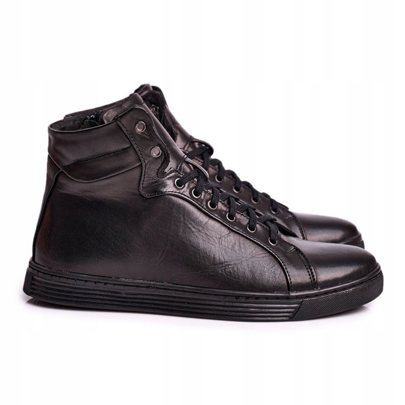 KENT sneakers da uomo in pelle nere Chris nero 2