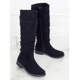 Stivali in camoscio nero 1268J16 Nero 1