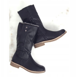 Stivali neri con pelliccia 1089-PA Black nero 1