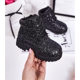 Stivali da bambino in broccato caldo Trappers Black Mermaid nero 1