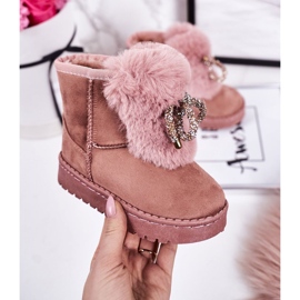 Doposci Bambino con Pelliccia Camoscio Rosa Amelia 1