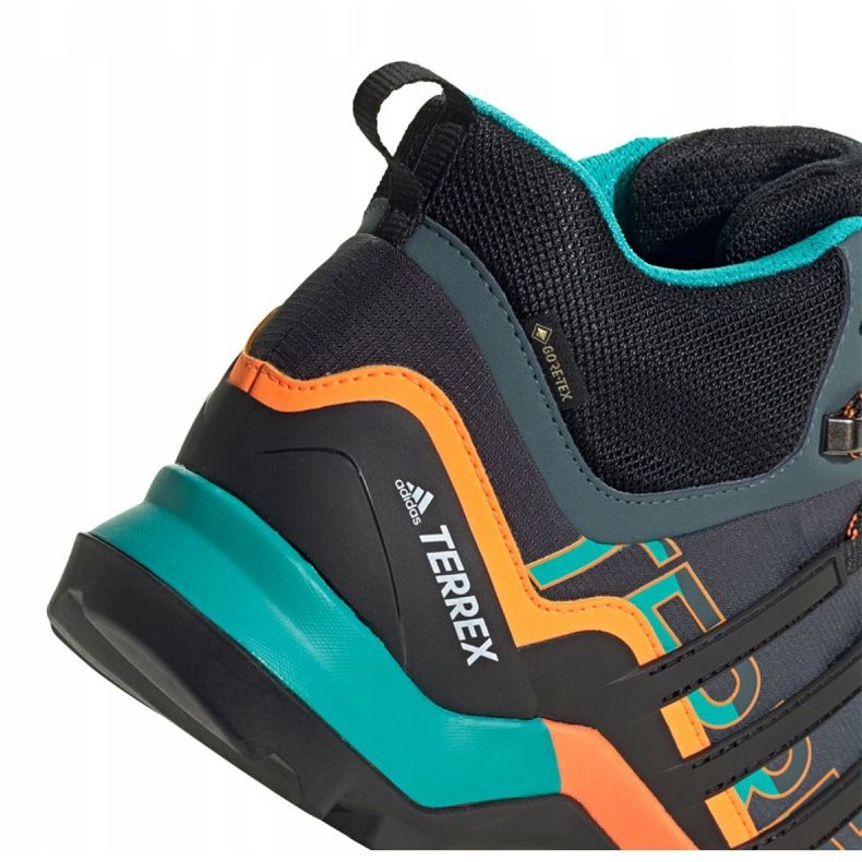 Scarpe Adidas Terrex Swift R2 Mid Gtx M FV6840 nero arancia grigio verde 2