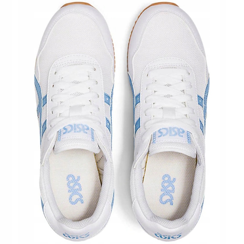 Asics Tiger Runner scarpe da donna bianche e blu 1192A160 102 bianca 1
