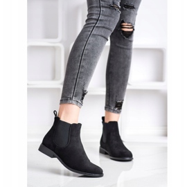 Ideal Shoes Stivaletti Chelsea in pelle scamosciata nero 1