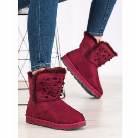 Bona Mukluki con perline rosso 2