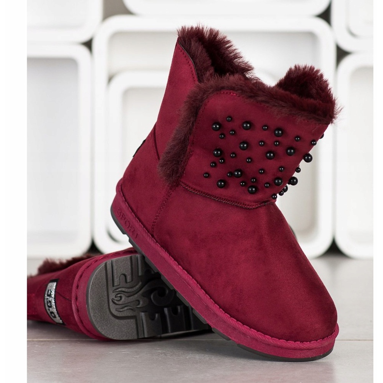 Bona Mukluki con perline rosso 1