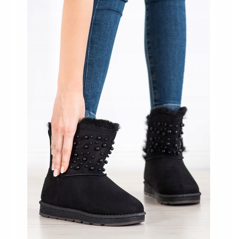 Bona Mukluki con perline nero 1