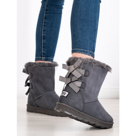 Bona Mukluki grigio con fiocchi 1