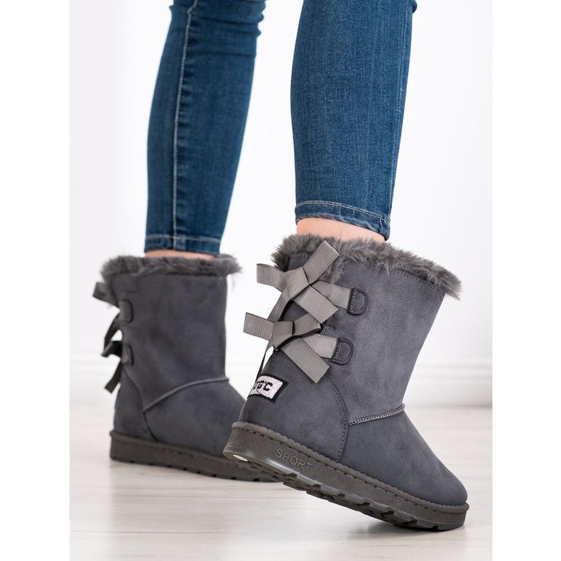 Bona Mukluki grigio con fiocchi 1