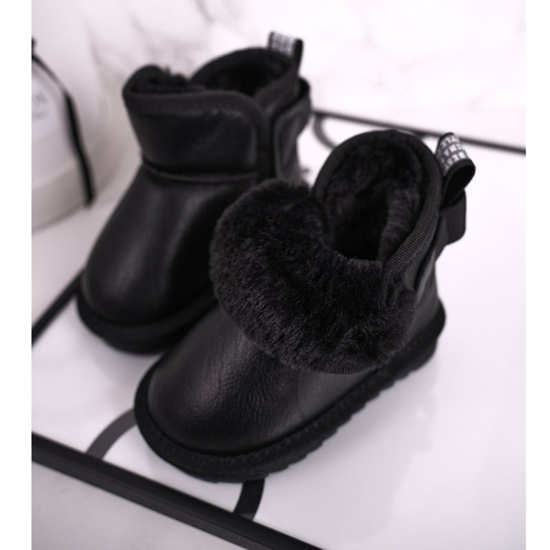 Apawwa Stivali Da Neve Per Bambini Neri Con Pelliccia Charlotte Nera nero 1