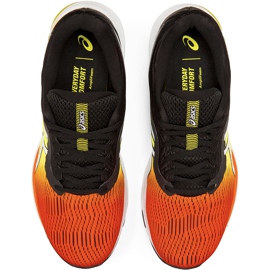 Scarpe da corsa da uomo Asics Gel Pulse 11 nere e arancioni 1011A550 800 nero arancia multicolore 1