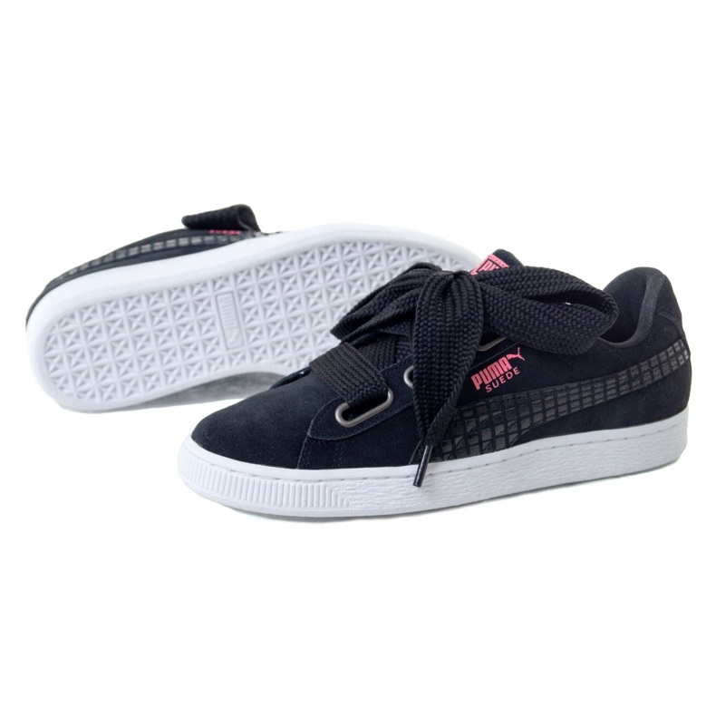 Puma Suede Heart Street 2 W 366780 01 nero rosa 1