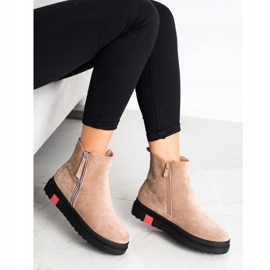 Seastar Stivali sulla piattaforma nera beige 1