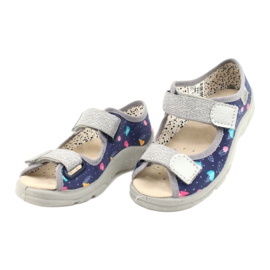 Scarpe per bambini Befado 869X144 blu argento grigio 3