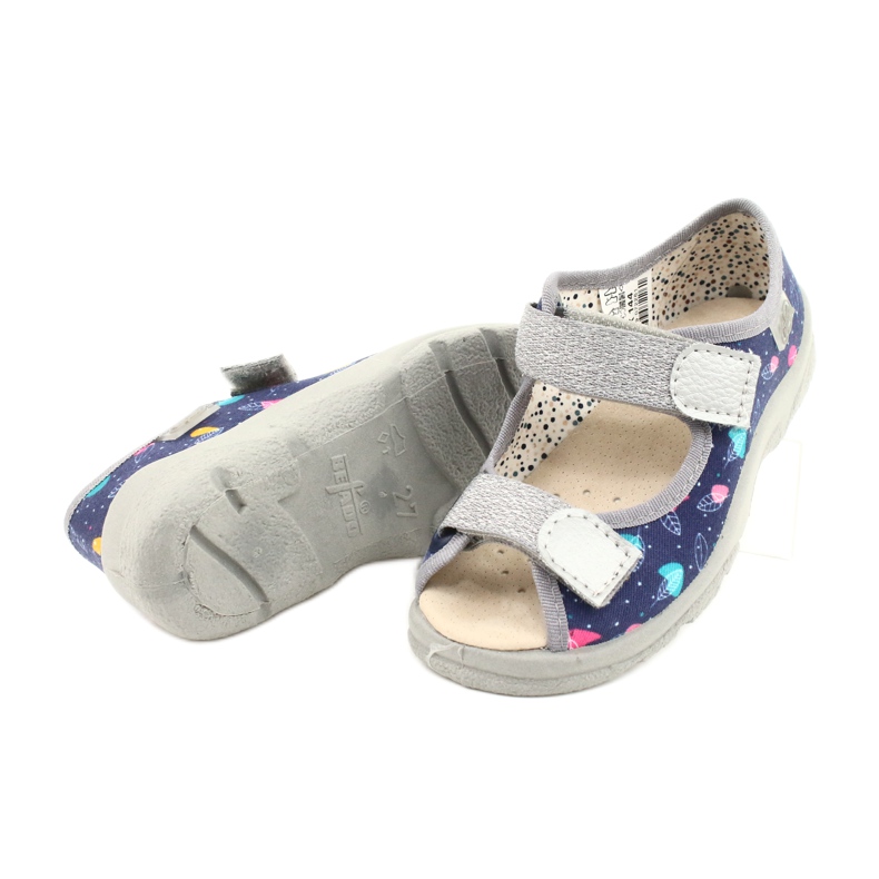 Scarpe per bambini Befado 869X144 blu argento grigio 4