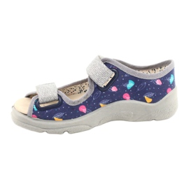 Scarpe per bambini Befado 869X144 blu d'argento grigio 2