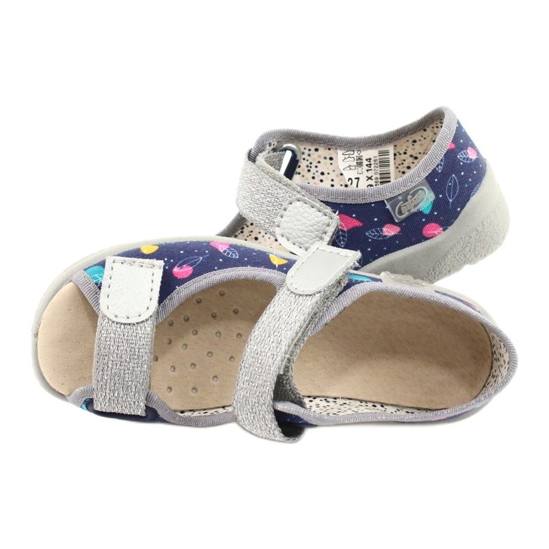 Scarpe per bambini Befado 869X144 blu d'argento grigio 5