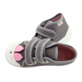 Scarpe per bambini Befado 212P059 rosa grigio 4