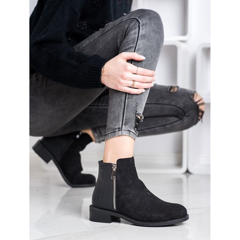 Bestelle Stivali alla moda con cerniera nero 2