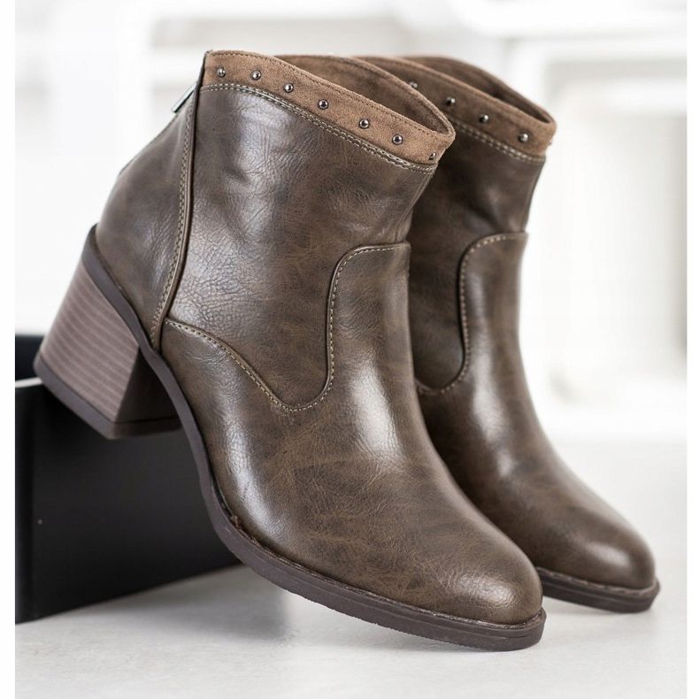 Kylie Stivali casual in ecopelle marrone 2