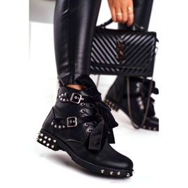 SEA Stivaletti da donna Rivetti Spikes Black Magnet nero 1