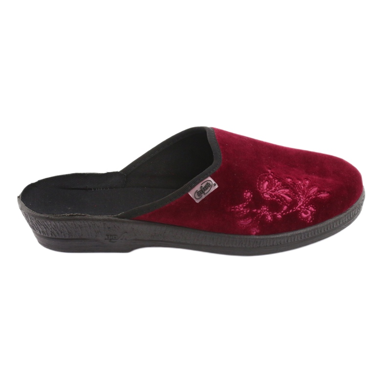 Pantofole Befado velluto 219D427 pantofole bordeaux nero rosso multicolore 5