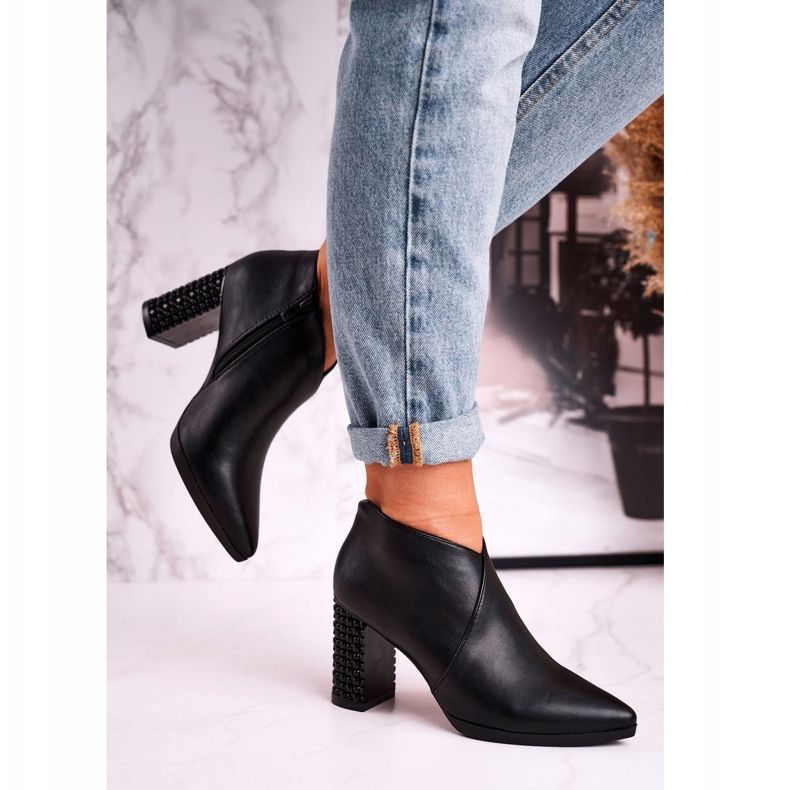Stivali da donna sul post Sergio Leone nero BT497 1