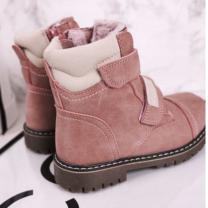 Apawwa Stivali Trappers Bambini Riscaldati Con Pelliccia Rosa Emma 2