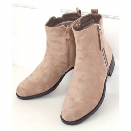 Stivaletti beige da donna 168-287 LT.KHAKI 1