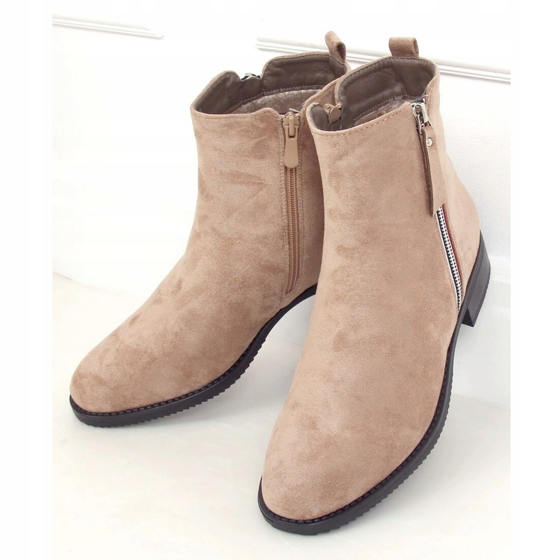 Stivaletti beige da donna 168-287 LT.KHAKI 1