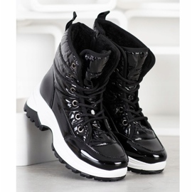 SHELOVET Comodi scarponi da neve nero 2