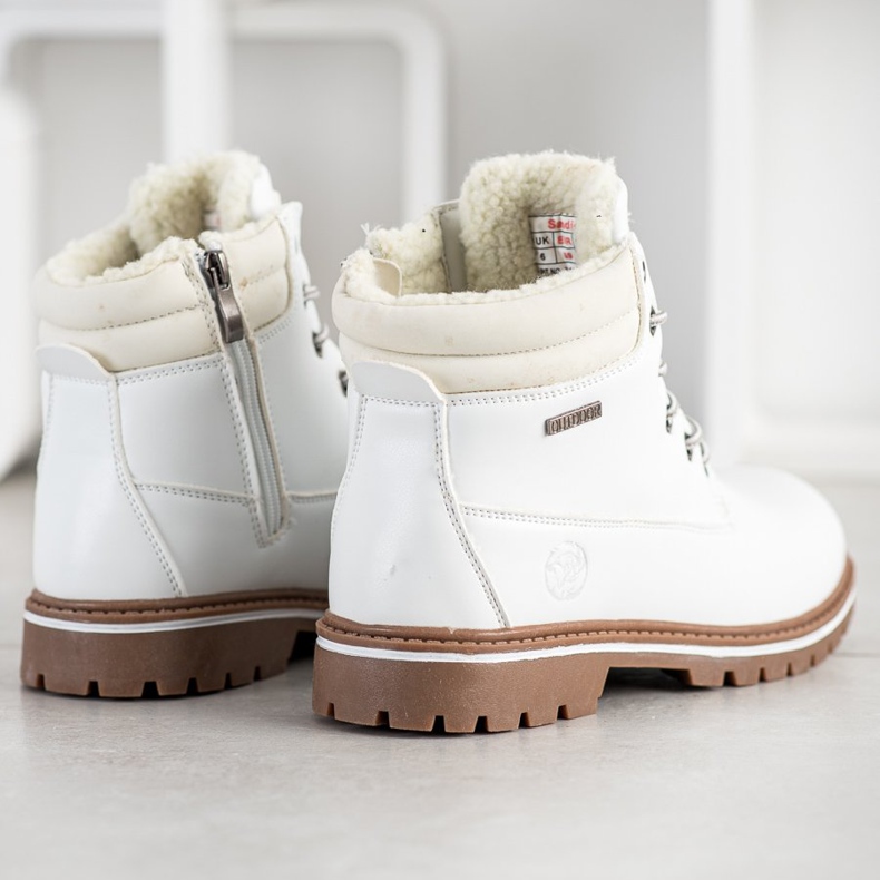 SANDIC Trappers bianchi con pelle di pecora bianco 2