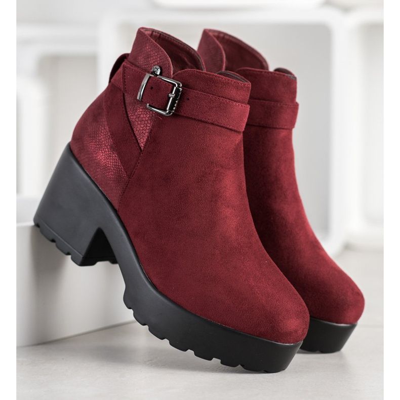 Best Shoes Stivali leggeri sulla piattaforma rosso 2