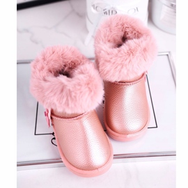 Apawwa Stivali da neve per bambini Marella rosa caldo con pelliccia 3