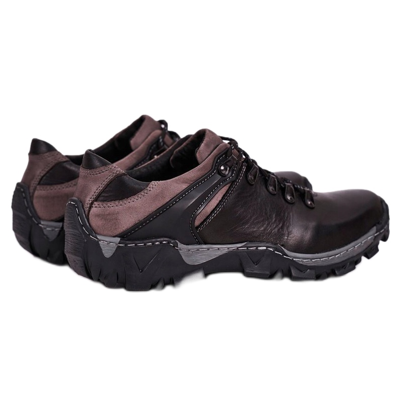 Bednarek Polish Shoes Scarpe da trekking in pelle da uomo Bednarek Black nero 1