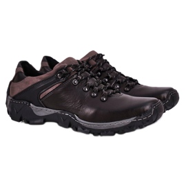 Bednarek Polish Shoes Scarpe da trekking in pelle da uomo Bednarek Black nero 2