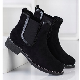 Bestelle Stivali Jodhpur in camoscio nero 1