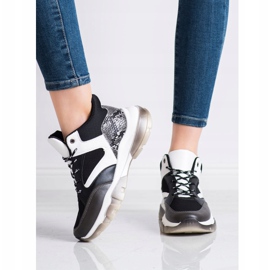 SHELOVET Scarpe da ginnastica casual bianco nero grigio 2