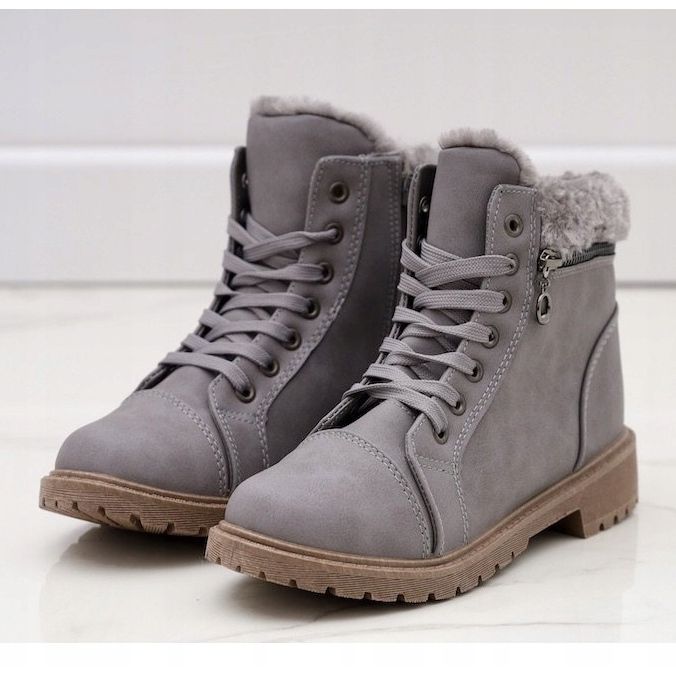 Stivali isolanti grigi trappers Dorfir grigio 1