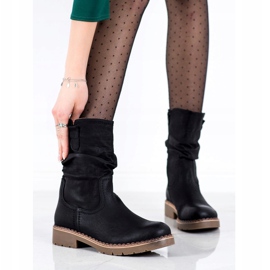 Super Mode Stivali con tomaia arruffata nero 2