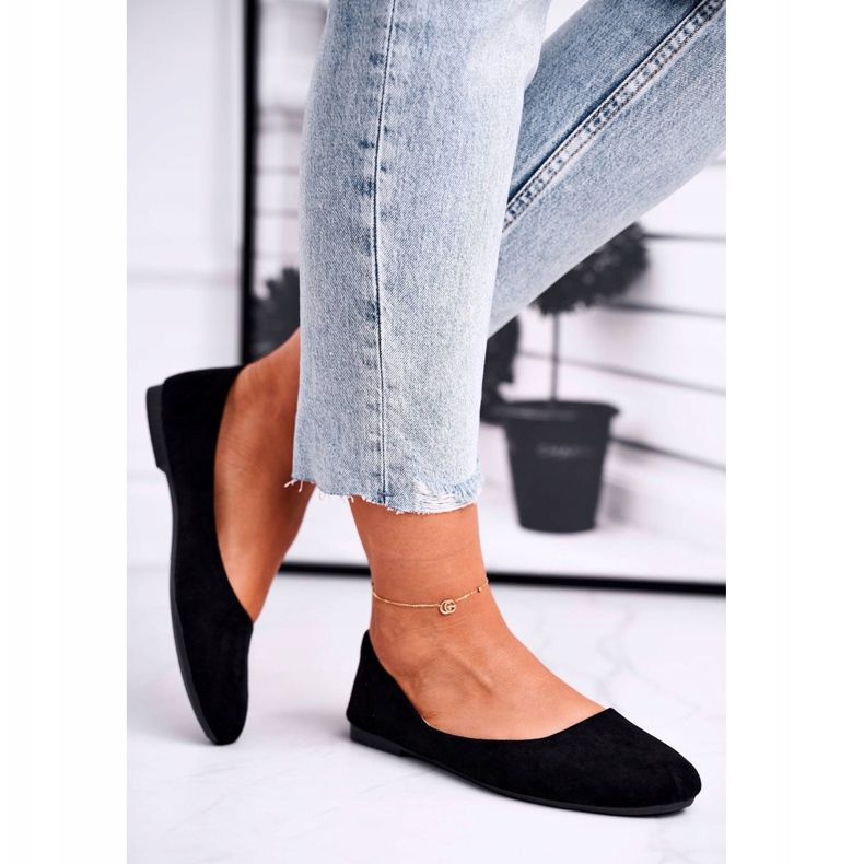 EVE Ballerine da donna in pelle scamosciata Nere Lasota 1031 nero 2
