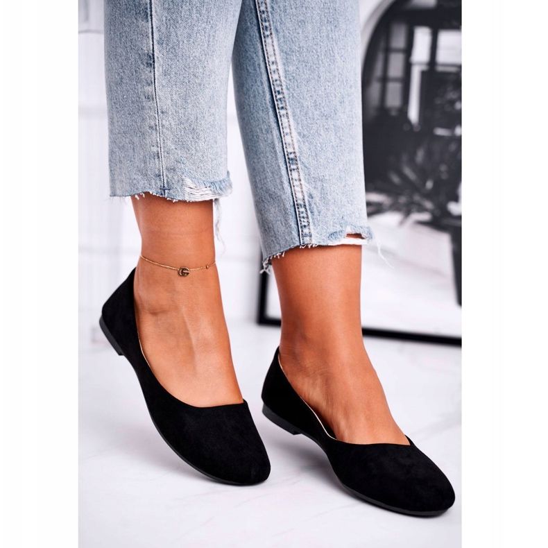EVE Ballerine da donna in pelle scamosciata Nere Lasota 1031 nero 3