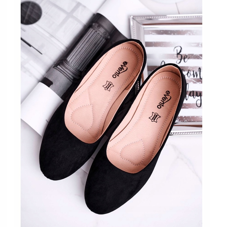 EVE Ballerine da donna in pelle scamosciata Nere Lasota 1031 nero 4