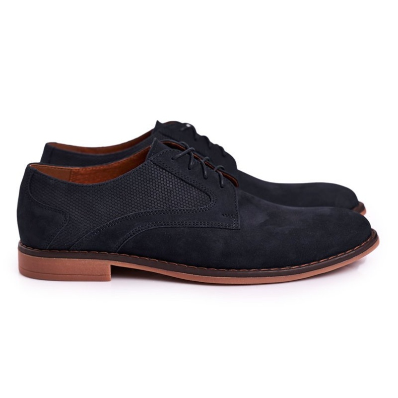 Bednarek Polish Shoes Mocassini da uomo in pelle Nabuk Bednarek Navy Blue 1