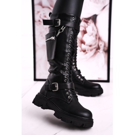 PS1 Stivali Caldi Da Donna Con Rene Staccabile Nero Brooklyn 2