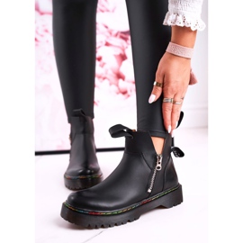 Stivaletti Chelsea Da Donna Con Cuciture Colorate Nero Addison 2