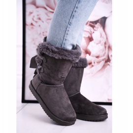 Stivali da neve da donna con una pelliccia foderata di pelliccia Grey Kaylee grigio 2