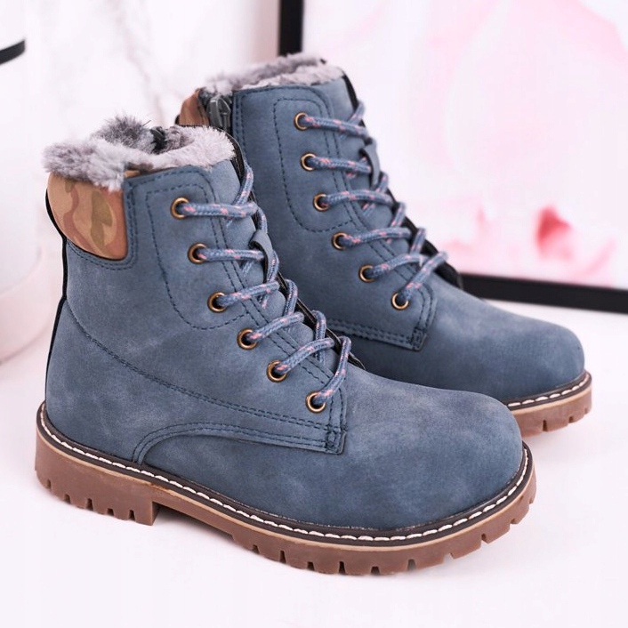 Apawwa Stivali Da Bambino Trappers Riscaldati Con Pelliccia Blue London beige marrone blu navy 2