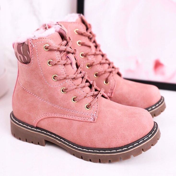 Apawwa Stivali per bambini Trappers Warmed With Fur Pink London rosa 2